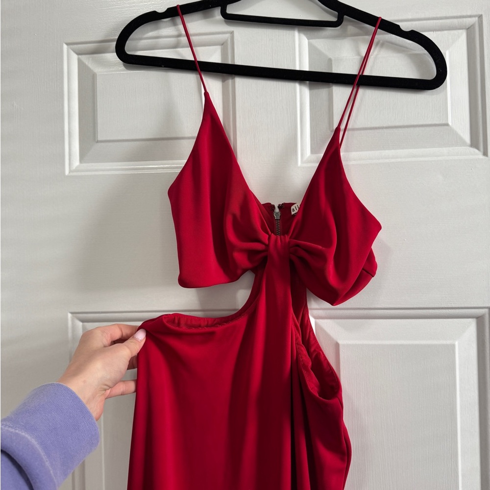 Alice + Olivia Red Cutout Dress